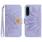 Etui pour sony xperia 5 iii couverture de t�l�phone couverture en cuir pu titulaire de la carte carte ...