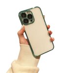 Etui pour t�l�phone avec protection d'objectif vert iphone 14 pro max
