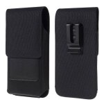 Etui vertical housse clip m�tal ceinture pince en textile et cuir avec porte - cartes pour iphone 8 [4. ...