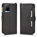 Etui pour vivo y21 / y21s portefeuille a fermeture eclair magntique pu cuir flip couverture en cuir ...