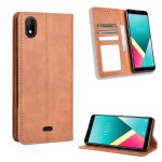 Etui pour wiko y61 fermeture magnétique cuir pu portefeuille - le brun Etui pour wiko y61 fermeture magnétique cuir pu portefeuille - le brun