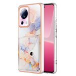 Etui pour xiaomi 13 lite 5g portefeuille slim fentes pour cartes marbre pare - chocs en tpu souple - ...