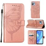 Etui pour xiaomi mi 11 lite magntique gaufrage papillon cuir premium couverture rabattable - couleur ...