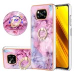 Etui pour xiaomi poco x3 nfc marbre tpu r�sistant aux chocs silicone pare - chocs anneau rotatif a 360 ...