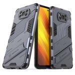 Etui pour xiaomi poco x3 / x3 pro couverture protectrice kickstand militaire robuste - gris