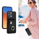 Etui pour xiaomi redmi 12 4g supports de fente pour carte cuir housse de protection sangle a main - noir ...