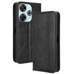 Etui pour xiaomi redmi 13c fermeture magn�tique portefeuille cuir pu - noir