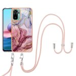Etui pour xiaomi redmi note 10 4g / note 10s lani�re a bandage d�tachable marbre pare - chocs en tpu ...