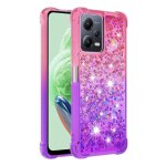 Etui pour xiaomi redmi note 12 5g cristal brillant bling drle pare - chocs, paillettes liquides - rose ...