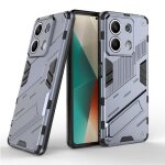 Etui pour xiaomi redmi note 13 5g militaire robuste kickstand couverture protectrice - gris