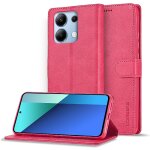 Etui pour xiaomi redmi note 13 pro 4g avec titulaire etui en cuir rabot horizontal texture veau porte ...