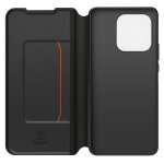 Etui pour xiaomi redmi note 14 4g clapet porte - carte avec dragonne xfm noir