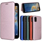 Etui pour zte a31 coque en cuir folio flip protection compl�te fibre de carbone magn�tique avec porte ...