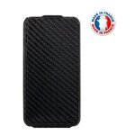 Etuicoxip4smfcar etui coque noir aspect carbone pour iphone 4 et 4s made in fran