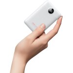 External battery 10000 mah mini power bank  external battery quick charge 22. 5 w compact usb - c power ...