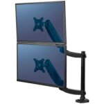 Fellowes fellowes bras porte - ecrans double tft / lcd platinum series, noir