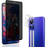 Film de confidentialit en verre tremp pour realme gt neo 3 - 1 film ecran + 2 protections lentille ...