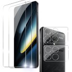 Film verre tremp pour xiaomi poco f6 pro 9h protection totale ecran + protge - appareil photo hd lot ...