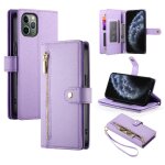 Flip etui pour iphone 11 pro sangle de poignet b�quille fentes multifonctionnelles pour cartes compartiment ...