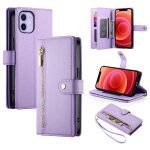 Flip etui pour iphone 12 pro b�quille fentes multifonctionnelles pour cartes sangle de poignet compartiment ...