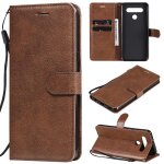 Flip etui pour lg k41s / k51s couleur solide classique avec fente pour carte etui de t�l�phone portefeuille ...