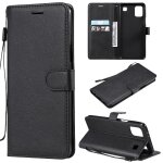 Flip etui pour lg k92 5g etui de t�l�phone portefeuille d'affaires couleur solide classique cuir de haute ...