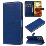 Flip etui pour motorola moto g85 cuir de haute qualit� couleur solide classique avec fente pour carte ...