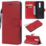 Flip etui pour nokia 7. 1 etui de t�l�phone portefeuille d'affaires couleur solide classique avec fente ...