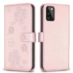 Flip etui pour samsung galaxy a41 fleur de tr�fle titulaire de fentes pour cartes kickstand cuir pu multi ...