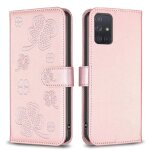 Flip etui pour samsung galaxy a71 4g portefeuille cuir pu titulaire de fentes pour cartes kickstand fleur ...
