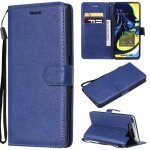 Flip etui pour samsung galaxy a80 / a90 etui de t�l�phone portefeuille d'affaires couleur solide classique ...