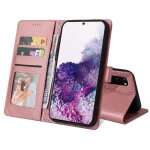 Flip etui pour samsung galaxy s20 bicelle trois fentes pour cartes cuir premium - couleur or rose Flip etui pour samsung galaxy s20 bicelle trois fentes pour cartes cuir premium - couleur or rose