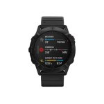 Garmin fenix 6x pro - noir - montre de sport avec bracelet - silicone - noir - affichage 1. 4  - 32 go ...