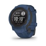 Garmin instinct 2 solar - 45 mm - bleu de mare - montre de sport avec bracelet - silicone - taille du ...