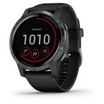 Garmin v�voactive 4 - 45 mm - noir - montre de sport avec bracelet - silicone - noir - taille du poignet ...
