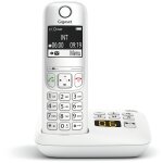 Gigaset ae690a t�l�phone analog / dect identification de l'appelant blanc