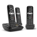 Gigaset as690a trio t�l�phone analog / dect noir