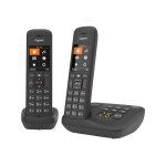Gigaset c575 duo - t�l�phone sans fil avec id d'appelant - eco dectgap - noir + combin� suppl�mentaire ...