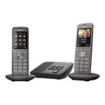 Gigaset cl660a duo - t�l�phone sans fil - syst�me de r�pondeur avec id d'appelant - eco dectgap - gris ...