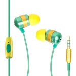 Gogroove audiohm hf ecouteurs vert - jaune intra auriculaires kit pi�ton micro main libre smartphone, ...
