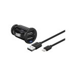 Goobay chargeur usb kfz 71691 ausgangsstrom (max. ) 2. 1 a 2 x usb 2. 0 femelle a, apple dock - prise ...