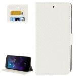 Google nexus 5 : coque housse de protection en cuir (pu) blanche  texture fibre 