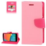 Google nexus 5 : coque housse de protection en cuir (pu) rose avec fermeture magenta