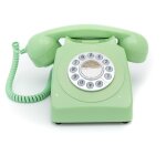 Gpo 746 push vert - t�l�phone fixe r�tro bouton poussoir
