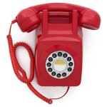 Gpo 746 wall rouge - tlphone mural rtro bouton poussoir