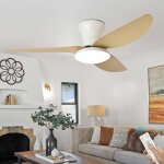 Grande plafonnier ventilateur de plafond salon dimmable tlcommande led lustre ventilateur de plafond ...