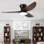 Grande plafonnier ventilateur de plafond salon dimmable tlcommande led lustre ventilateur de plafond ...