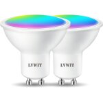 Gu10 ampoule connect�e alexa, 4. 9w smart ampoule led avec wifi 350lm, compatible avec alexa et google ...