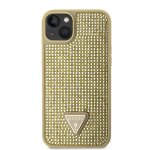 Guess coque strass triangle m�tal logo iphone 14 or
