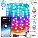 Guirlande lumineuse bluetooth a led usb, 2 - 30m, etanche, pour l'ext�rieur, d�coration d'arbre de no�l, ...